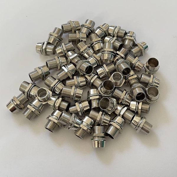 LUMETHEUS LED Socket 5 mm Metal Silver 20 Piece Set - Holder/Base for Light Diode Lamp Holder with Thread Mounting Rings
