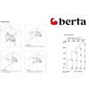 Berta Full Overlay Soft Closing Frameless Cabinet Door Hinge (2 pack)