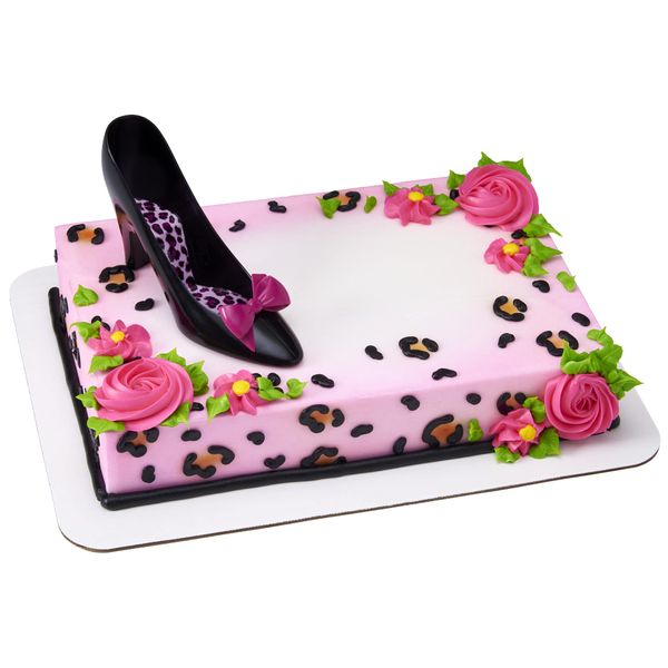 DecoPac Favorite High Heels DecoSet Cake Decoration Black/Hot Pink