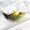 Shimmering Gold Gradient Drag Costume Lashes | HALLOWEEN Pride parade false eyelashes