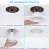 12 Pack 6 Inch White Step Baffle Recessed Housing Can Trim Light