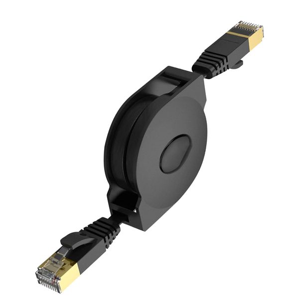 1 x CAT6 Network Cable, Ethernet Cable Portable Retractable Ethernet LAN Internet Network Cable