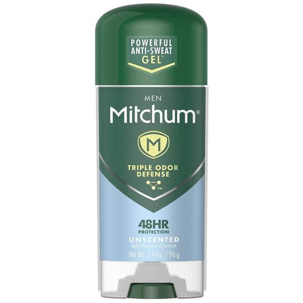 Mitchum Advanced Control Unscented Gel, Anti-Perspirant & Deodarant 3.4 oz (Pack of 2)