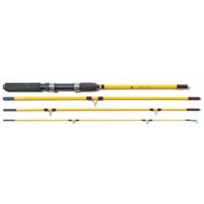 Eagle Claw Pack-It Spin-Fly Rod 4Pc 7'6, Glass, Model:PK601-7'6