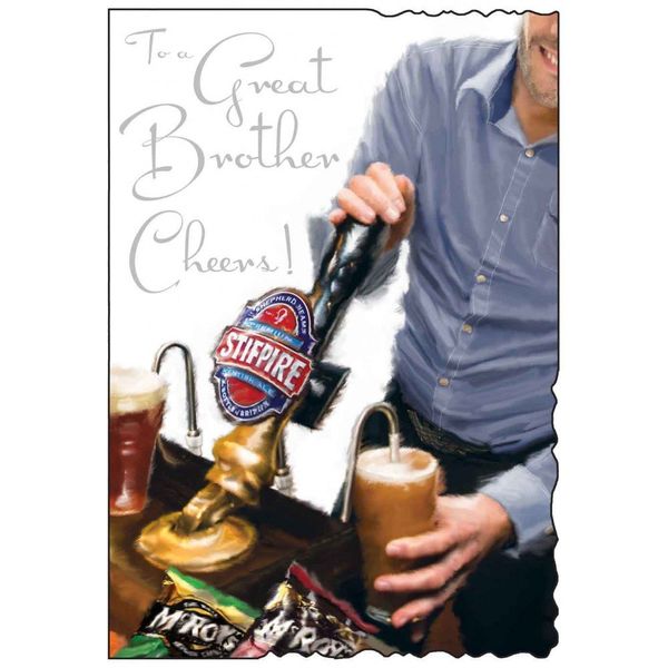 To a Great Brother - Birthday Card.