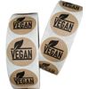 Vegan labels in kraft adhesive (500 uds)