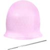 Reusable Silicone Hair Highlighting Cap - Salon Hair Dye Cap & Metal Hook Matting Tipping Hair Styling Tools(Purple)