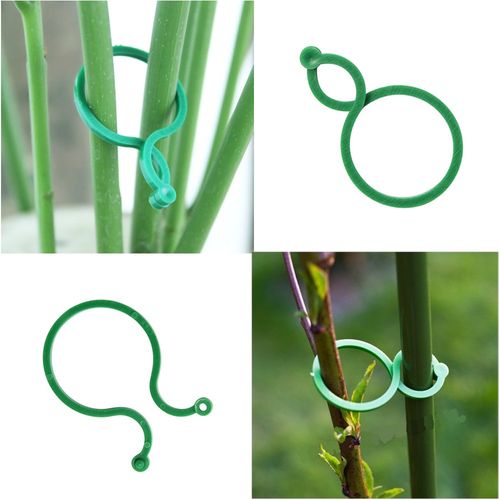 Hysagtek 200 Pcs Garden Plant Clips Plant Support Clips Twisty Plant Rings for Securing Plants