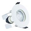 Integral Evofire 70mm cutout Fire Rated Downlight White Round +GU10 Holder With Bracket + loop-in loop-out terminal block
