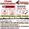 COPPERHEAD 16" BAR, FULL & SEMI-CHISEL PRO SAW CHAINS For STIHL MS182 C-BE -55DL