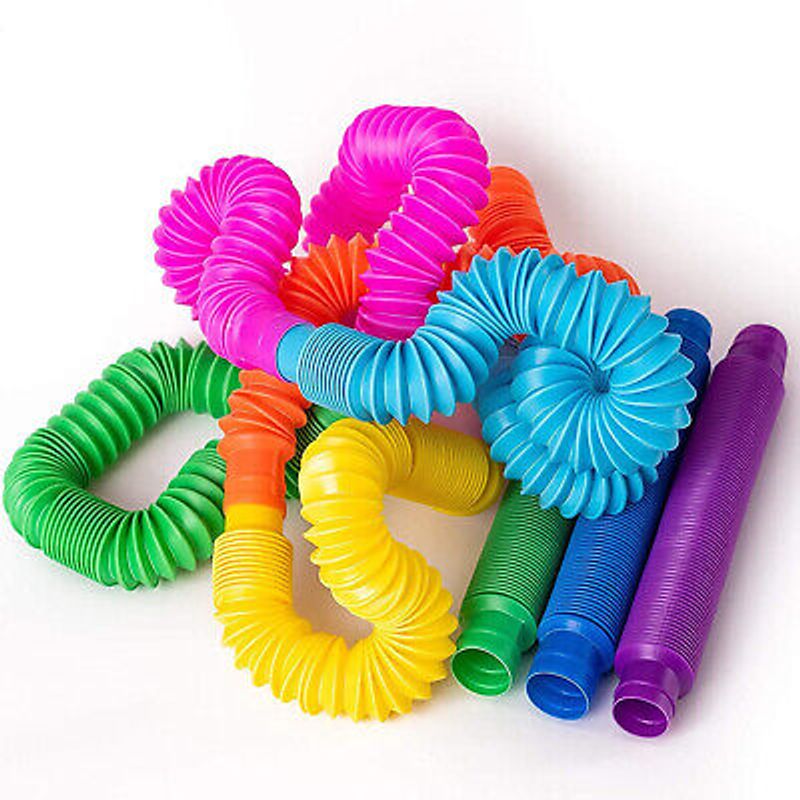 8PCS Pop Tube Sensory Fidget Toys Kids Adults Stress Relief & Anti ...