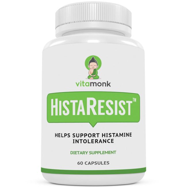 Histamine Blocker for Histamine Intolerance - HistaResist - SOD (DAO Enzyme Supplement Replacement) - SOD (Diamine Oxidase Replacement) - Shield Histamine for Smooth Digestion - 60 Capsules