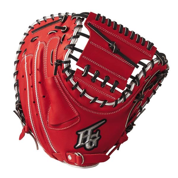 High Gold HI-GOLD Softball Soft Catcher Mitt BASIC Customer BSG-265M Right Throw LH Red Orange x Black