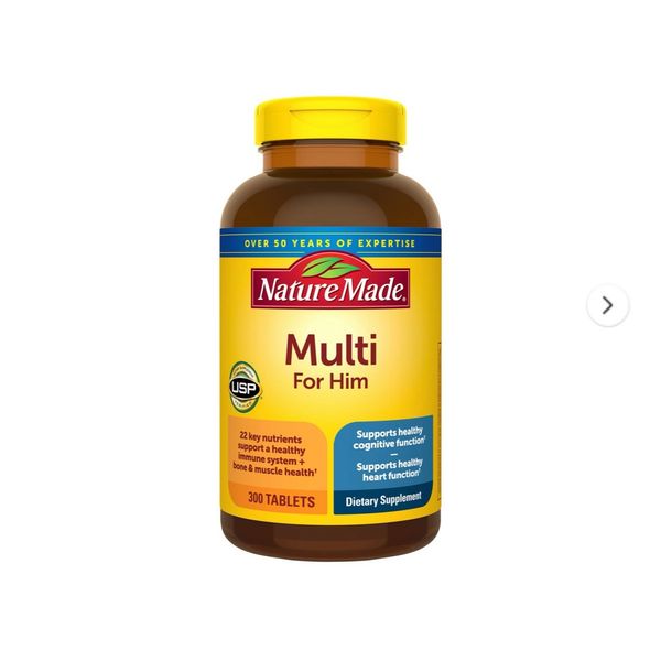 Nature Made Multivitamin For Him Tablets with No Iron, 300 ct.