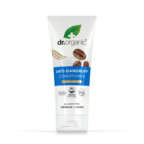 Dr Organic, Organic Coffee Anti Dandruff Conditioner , Natural , Vegan , Cruelty Free , Paraben & SLS Free , 200ml