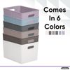 Superio 22L Large Ribbed Storage Bin- Plastic Storage Bin  (6 Pack, Taupe)