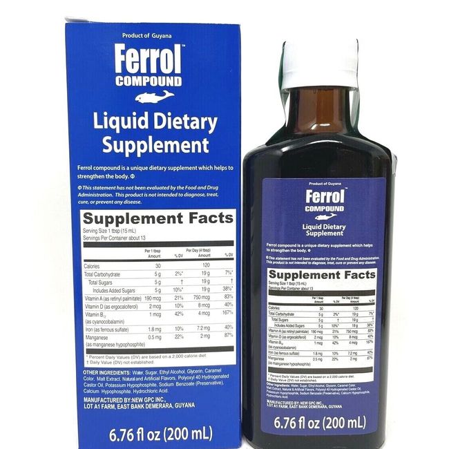 Ferrol Compound Dietary Supplement 6.76oz (200ml) free shipping