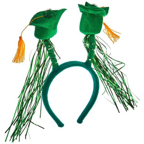 Grad Cap w/Fringe Boppers (green) Party Accessory (1 count) (1/Pkg)