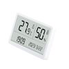 Digital Thermometer Indoor Home Clock Hygrometer Humidity Temperature Meter LCD