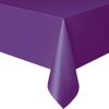 WHITE BERRY Large Plastic Rectangle Table Cover Cloth Wipe Clean Party Tablecloth Covers (Purple)