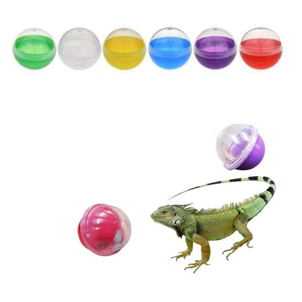 PUMEXFE 6 Pieces Lizard Bear Dragon Feeding Toy Ball Reptile Food Toy Ball Lizard Interactive Toys for Bear Dragon, Lizards, Geckos and Small Animals (Purple)