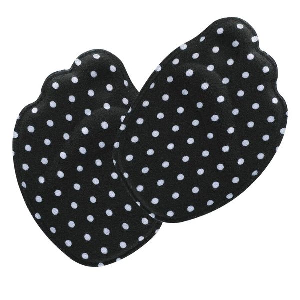 uxcell Toe Pad, Shoe Pad, Sponge, Insole, Memory Foam, High Heel, Cushion, Unisex, Black, Dot Pattern, 2 Pairs