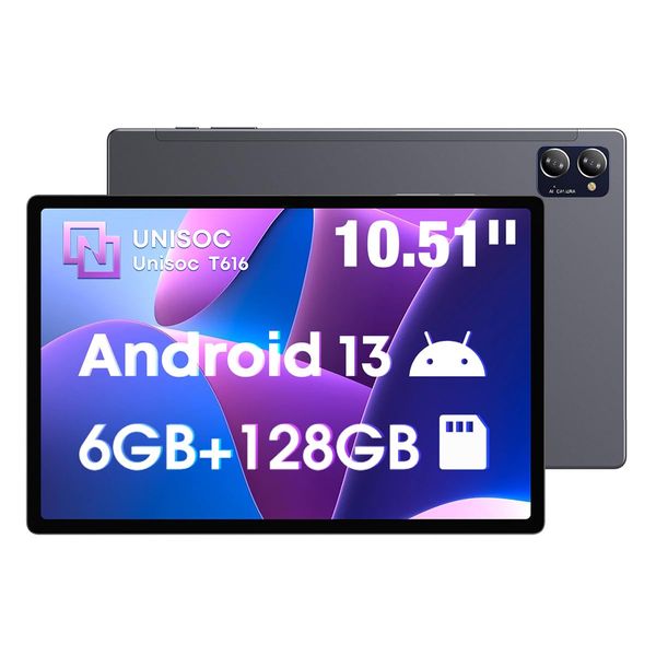 Android 13 Tablet Hipad XPro, 10.51 inch wi-fi model, CHUWI Android Tablet, 8 Core 2.2Ghz Unisoc T616, 6GB RAM 128GB ROM 512 GB Expansion, Resolution 1920*1200 IPS 13MP/5MP, 4G LTE Model