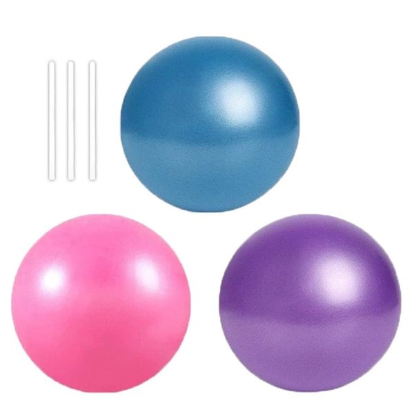 3 Pezzi 25 cm Palla da Pilates, Mini Fitness Ball per Esercizi Addominali, Palla da Pilates Yoga Palla, Yoga Balance Palla Sportiva per Esercizi Addominali e Spalla Esercizi di Riabilitazione