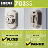 Ideal Security Model 703 Keyed Deadbolt for Storm and Screen Doors, Satin Silver