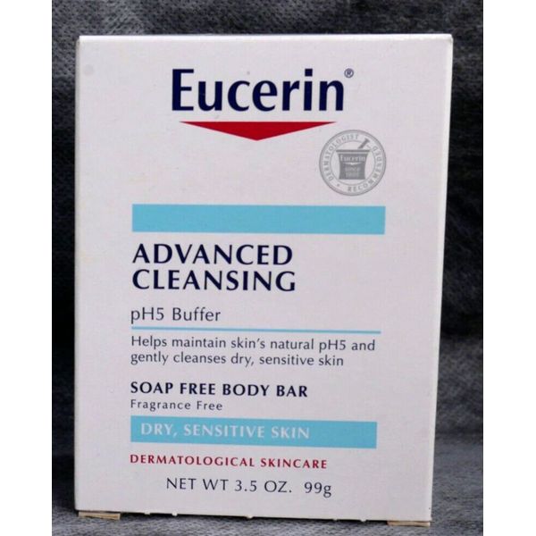 1 Eucerin Advanced Cleansing pH5 Buffer Soap Free Body Bar Dry Sensitive Skin