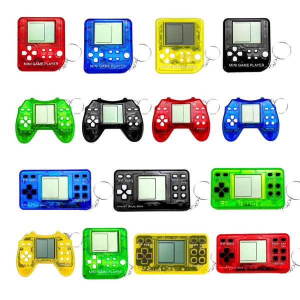 yuzshin 25Pcs Video Game Keychain Video Game Party Favors Video Game Party Supplies 3 Styles Mini Game Console Fidget Toys Bulk for Kids Classroom Prizes Goodies Bags Stuffer Backpack Keychain