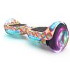 Flash Wheel Hoverboard 6.5" Bluetooth Speaker with LED Light Self Balancing Wheel Electric Scooter - Kaleidoscope