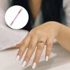 Jagowa 1 Piece Nail Art Sponge Brush Double Head Smudge Gradient Pen Washable Nail Art Tool with 4 Replacement Heads for Women Decoration DIY Nail Art (Pink)