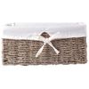 Vintiquewise(TM) Seagrass Shelf Basket Lined with White Lining