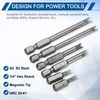 sourcing map 6pcs U Shape Screwdriver Bits U#1.7#2.0#2.3#2.6 1/4" Hex Shank Insert Bits S2 Magnetic U Type Screwdriver for Electronic Appliances