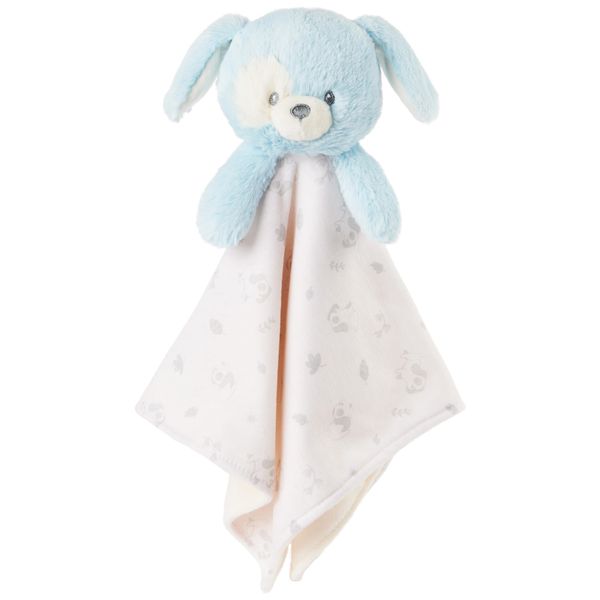 GUND Baby Sustainably Soft Puppy Lovey, Stuffed Animal Plush Blanket Made from 100% Recycled Materials, for Babies and Newborns, Blue/Cream, 10”