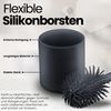 cleangang Toilet Brush, Silicon, Charcoal, Normal