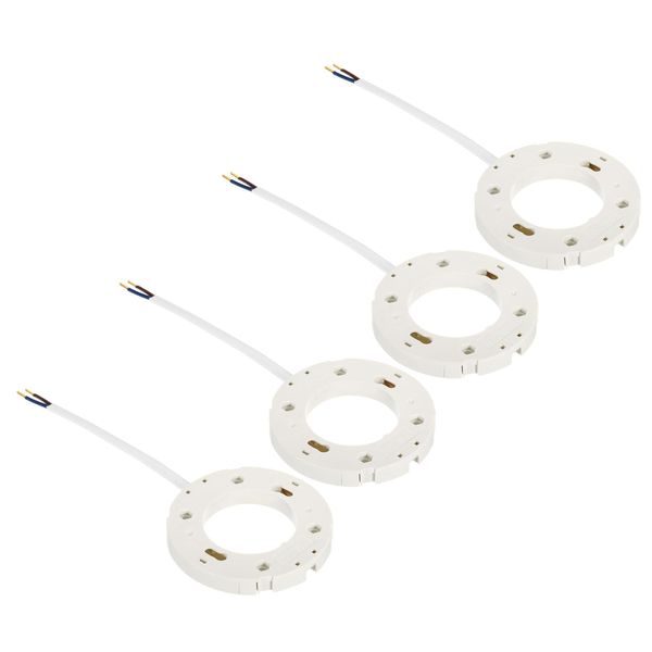 PATIKIL GX53 Light Base Socket, 4 Pack White Plastic Socket for Cabinet Showcase Showroom Lights