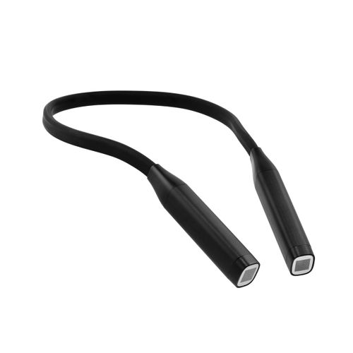 Mighty Bright Atlas Rechargeable Neck Light, 12 LED, 3 Color Temperatures, USB-C Charging Cable Included (Black)
