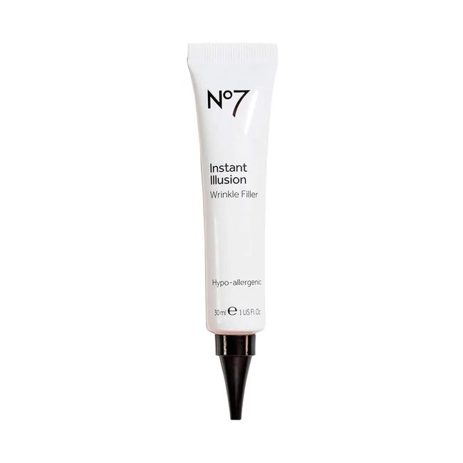 No7 Instant Illusion Wrinkle Filler - Smoothes + Blurs Fine Lines and Wrinkles - Skin Plumping Anti Wrinkle Treatment - Younger Looking Skin Anti Aging Serum (1oz)