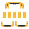 Pelican 1606 Replacement Handle & Latch Set by ColorCase - Yellow Handles & Push Button Latches