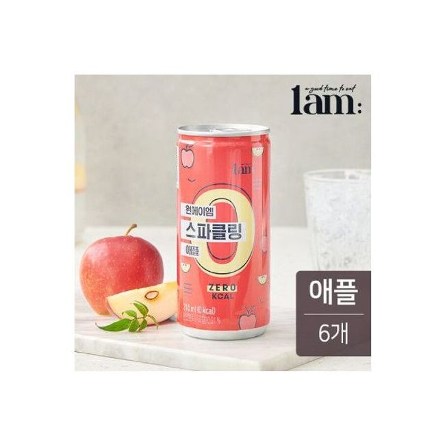 One AM Sparkling Apple Can 210ml X 6ea