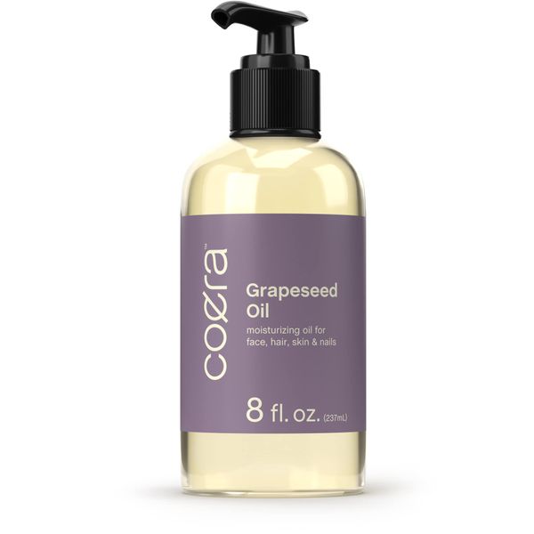Grapeseed Oil | 8 fl oz | Moisturizing Oil for Face, Hair, Skin & Nails | Free of Parabens, SLS, & Fragrances