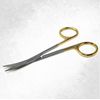 Gold Handle IRIS Micro Dissecting Scissors Curved 4.5"