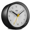 BRAUN/Brown Analog Alarm Clock BC12BW, Black, Minimalist
