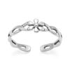 Sterling Silver Flower design Toe Ring - Children's Silver Flower Ring - Adjustable - Gift Boxed. 0982