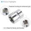 CoCud External Torx Socket Set, 3/8" Drive E8 - E20 Socket, Cr-V Steel Torque Socket - (Applications: for DIY Handcrafting), 8-Pieces