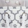 Bone Dry Pet Storage Collection Lattice Paw Print, Medium Round, White/Gray