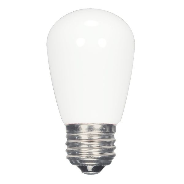 Satco S9175 Medium Light Bulb in White Finish, 3.31 inches, Frost