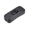 sourcing map Inline Cord Switch AC 250V 2A 500W DPST On/Off Rocker Switch Table Lamp Desk Light Switch, Black